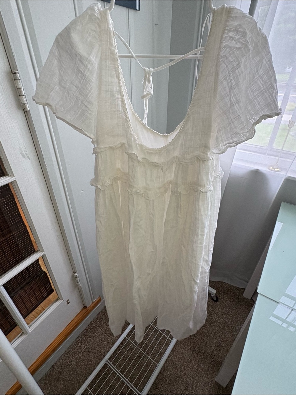 Midi Ruffle-Smock Dress, S - Picture 6 of 6